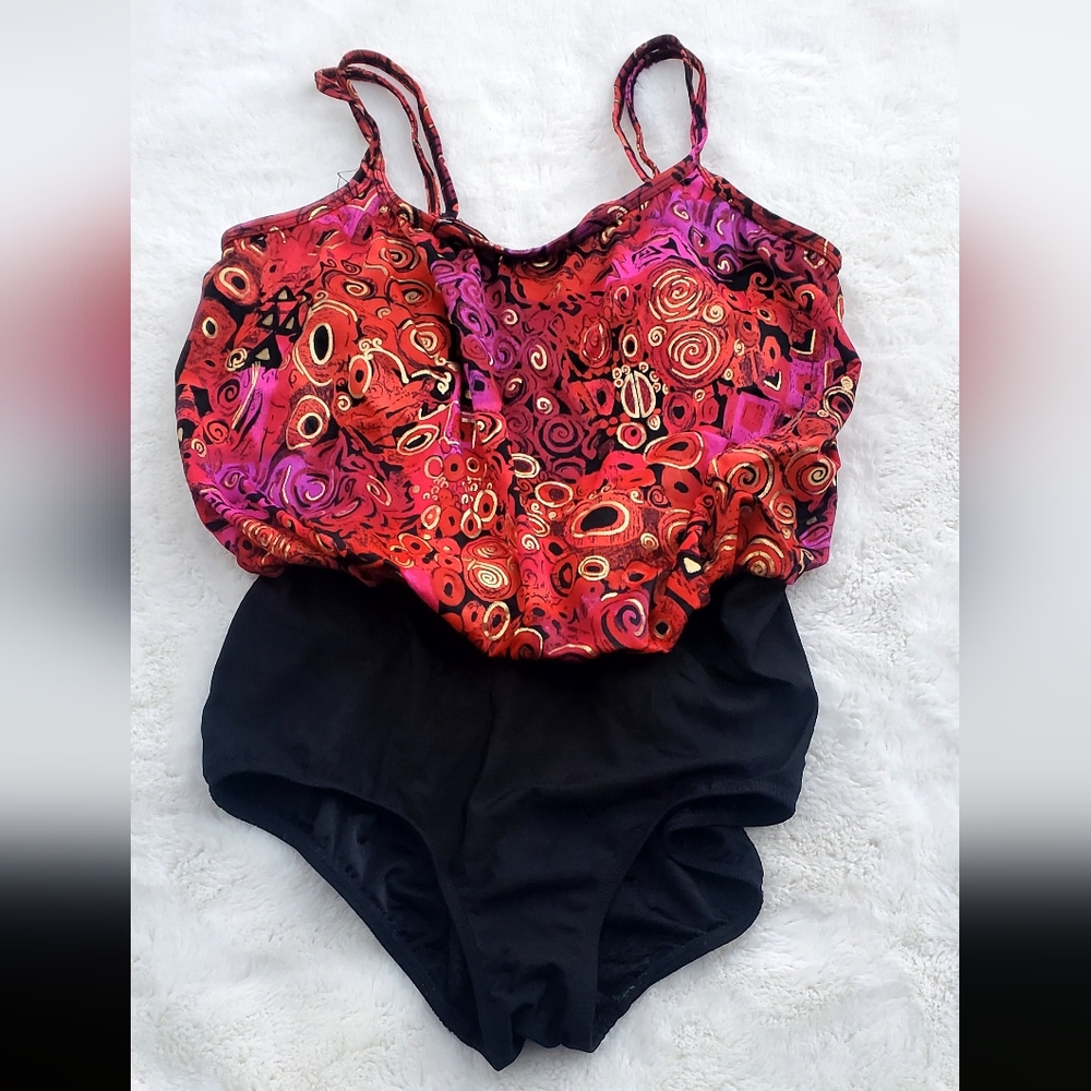 Inches Away Black Swim Suit Size 20W